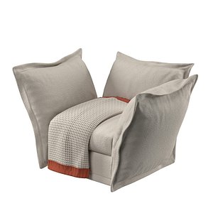 3D Moroso cloudscape Armchair with cover model
