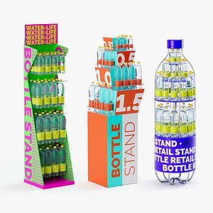 Bottle Retail Stands Collection 3D model