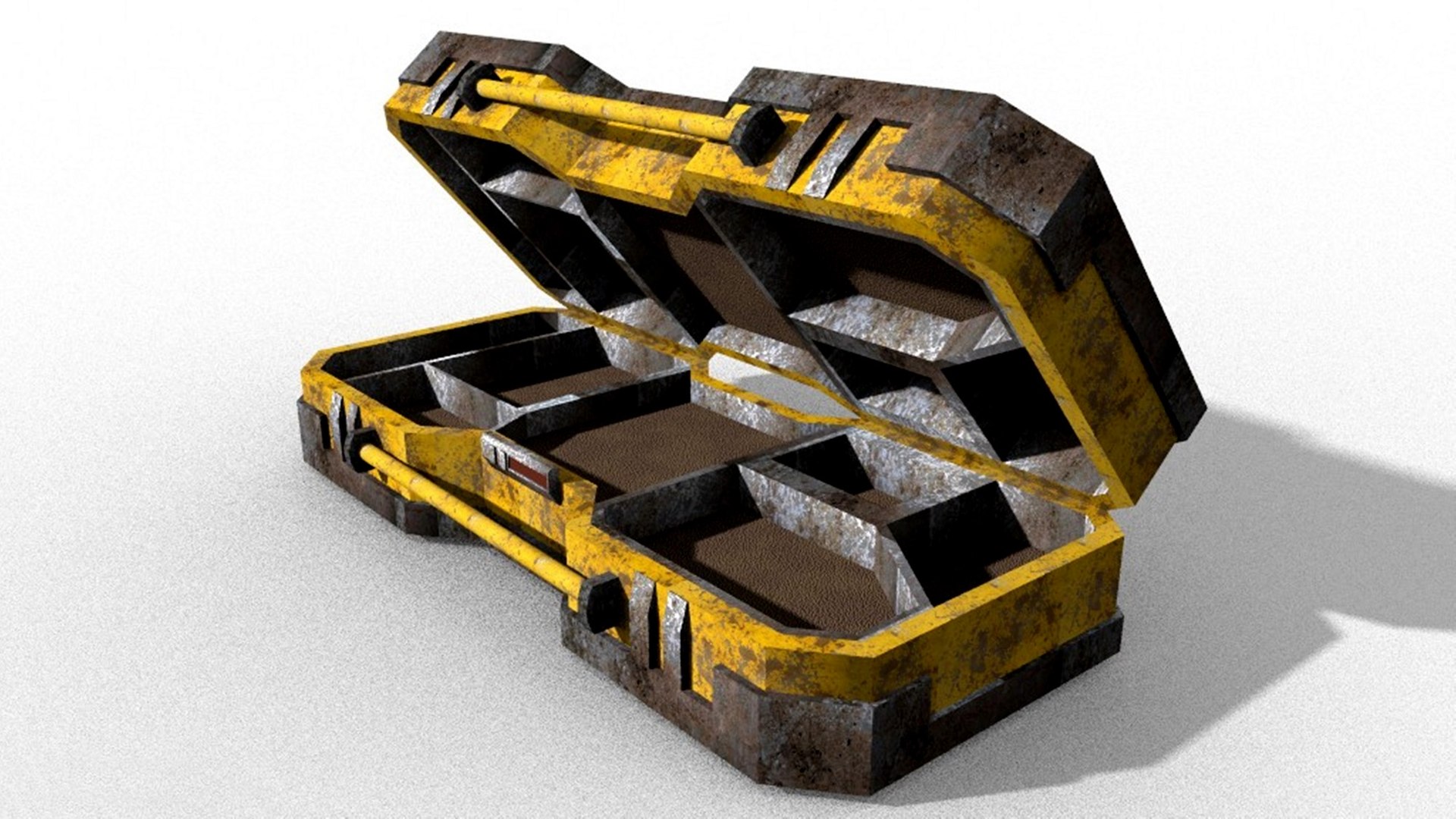 Scifi chest lowpoly model TurboSquid 2128936