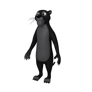 3D panther mammal animal