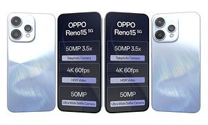 3D model Oppo Reno15 5G Blue