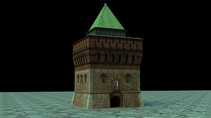 Dmitrovskaya Tower - Nizhniy Novgorod Kremlin Low-Poly Model