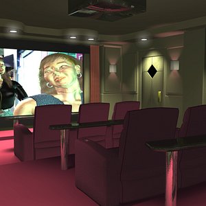 home theater 3d model