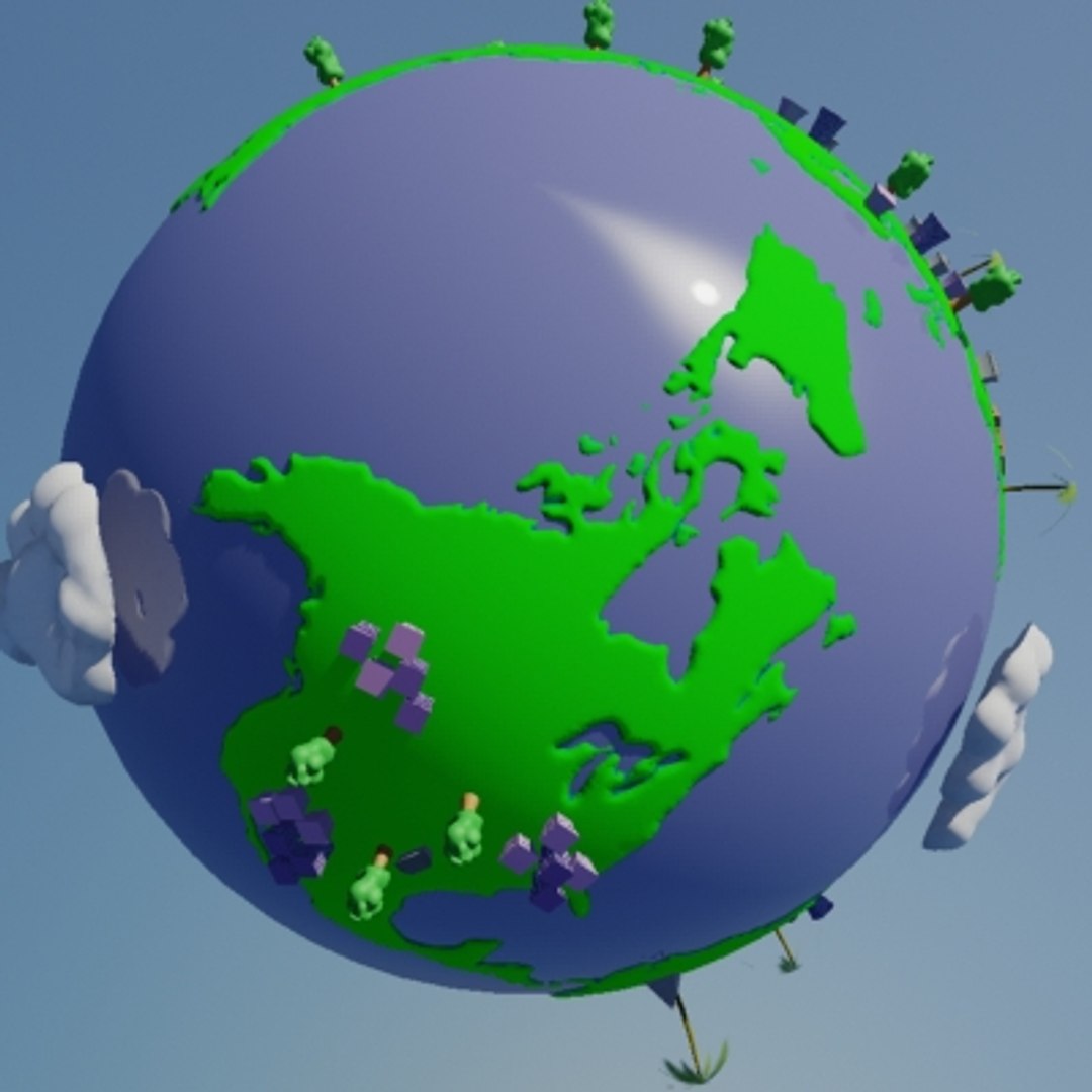 Stylized Earth 3d Model