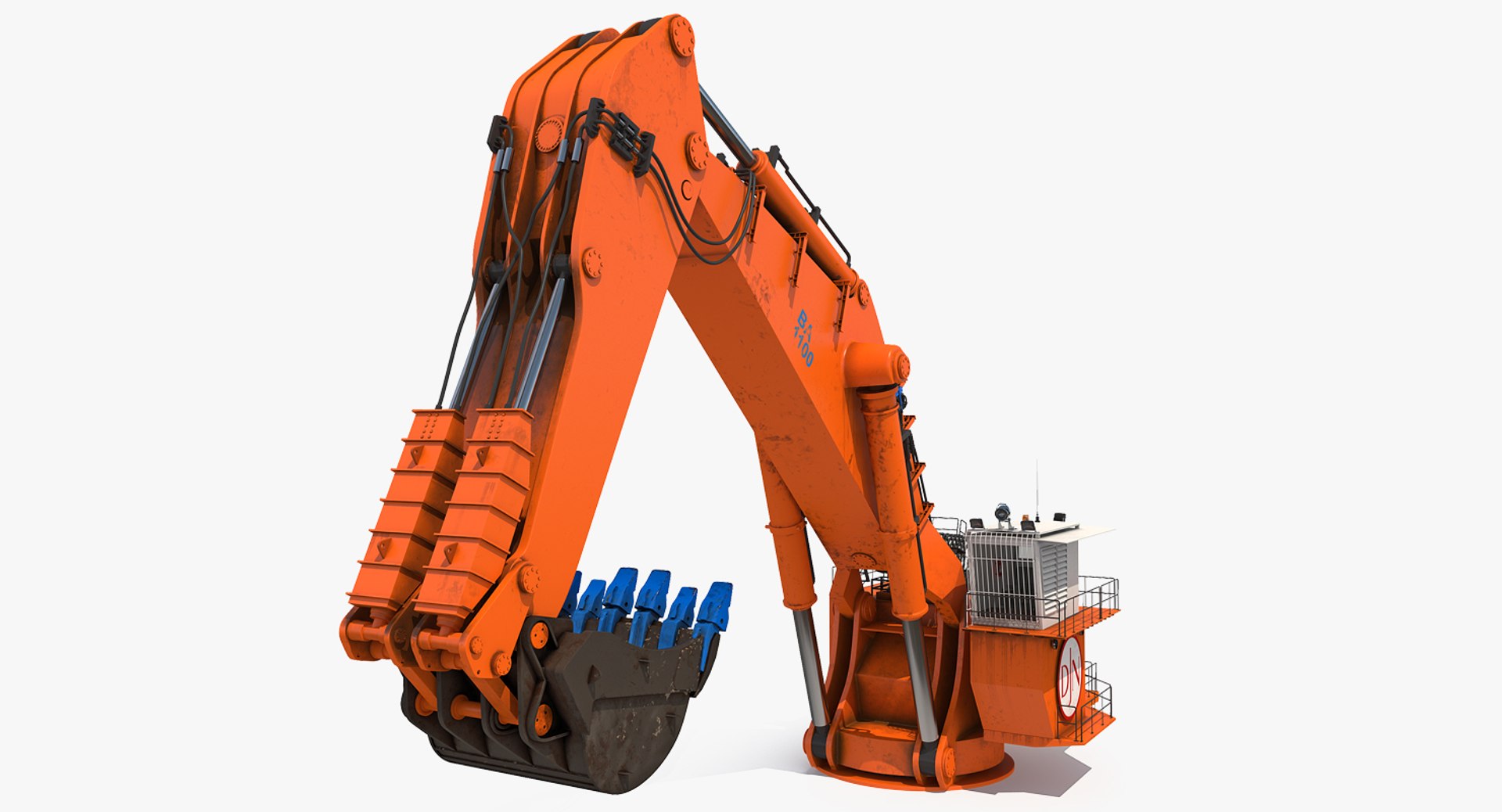 Backhoe Dredger Backacter 1100 3D model preview