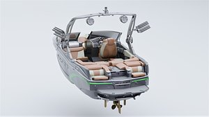 3D boat wakeboard model