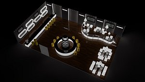 3D nightclub disco bar model