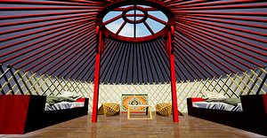 3D mongolian ger yurta