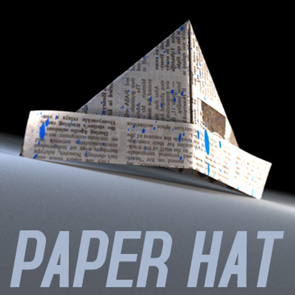 paper hat 3d model