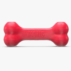 KONG Bone Dog Toy Red 3D