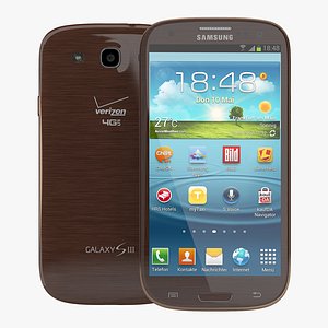 Samsung Galaxy S III Brown 3D Model