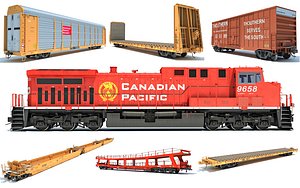 canadian pacific train 3D model