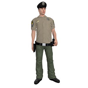 Police Officer 5 LOD3 Rigged