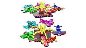 3D Childrens carousel Planes