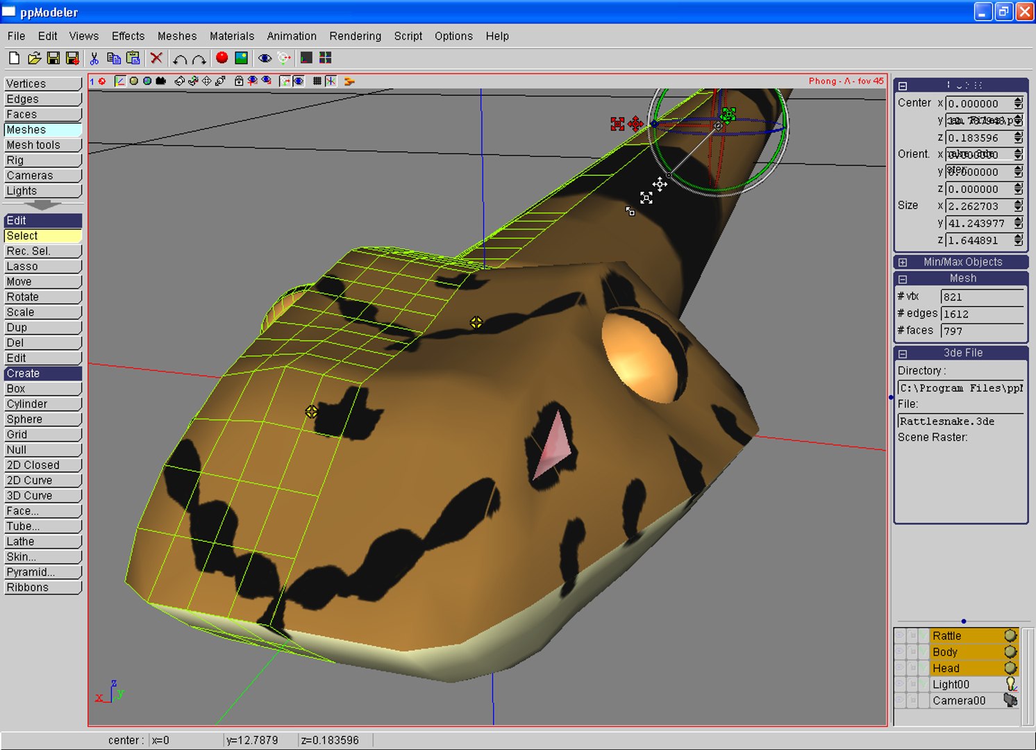 Free 3ds Mode Rattlesnake Snakelover