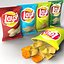 Lays Packs and Chips with Textures