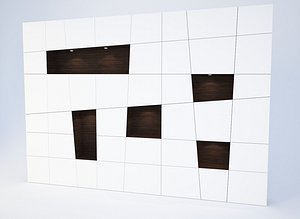 contemporary bookcase 3d model