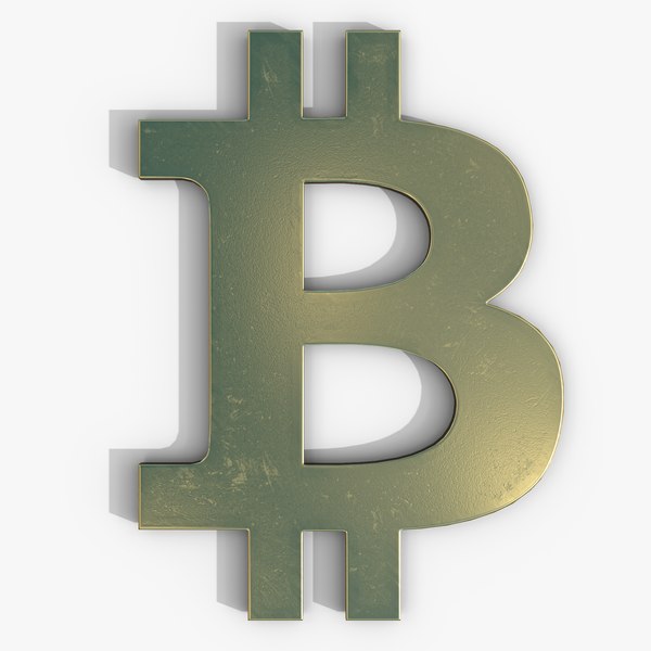 Bitcoin golden logo 3D model