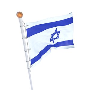 3D israel flag