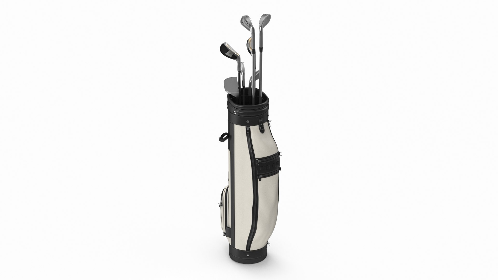 Golf Club Set with Bag 3D model preview
