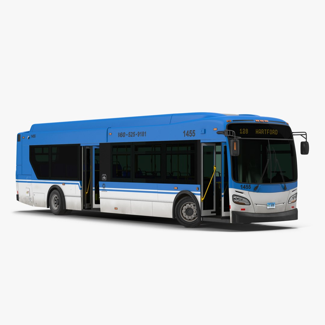 New Flyer Xcelsior XD40 Bus Rigged 3D model preview