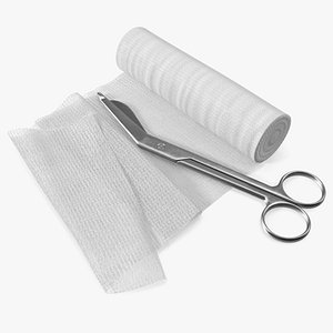 Sterile Gauze Roll and Bandage Scissors model