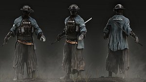 3D model Sci Fi Samurai