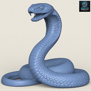 Black Mamba Snake Print Ready 3D Model 3D model