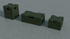 3D sci-fi military box model
