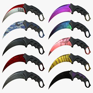 Karambit Knifes Set 3D model