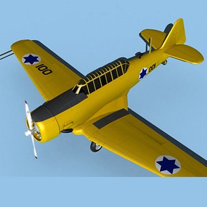 3D model North American T-6 Texan IADF V01