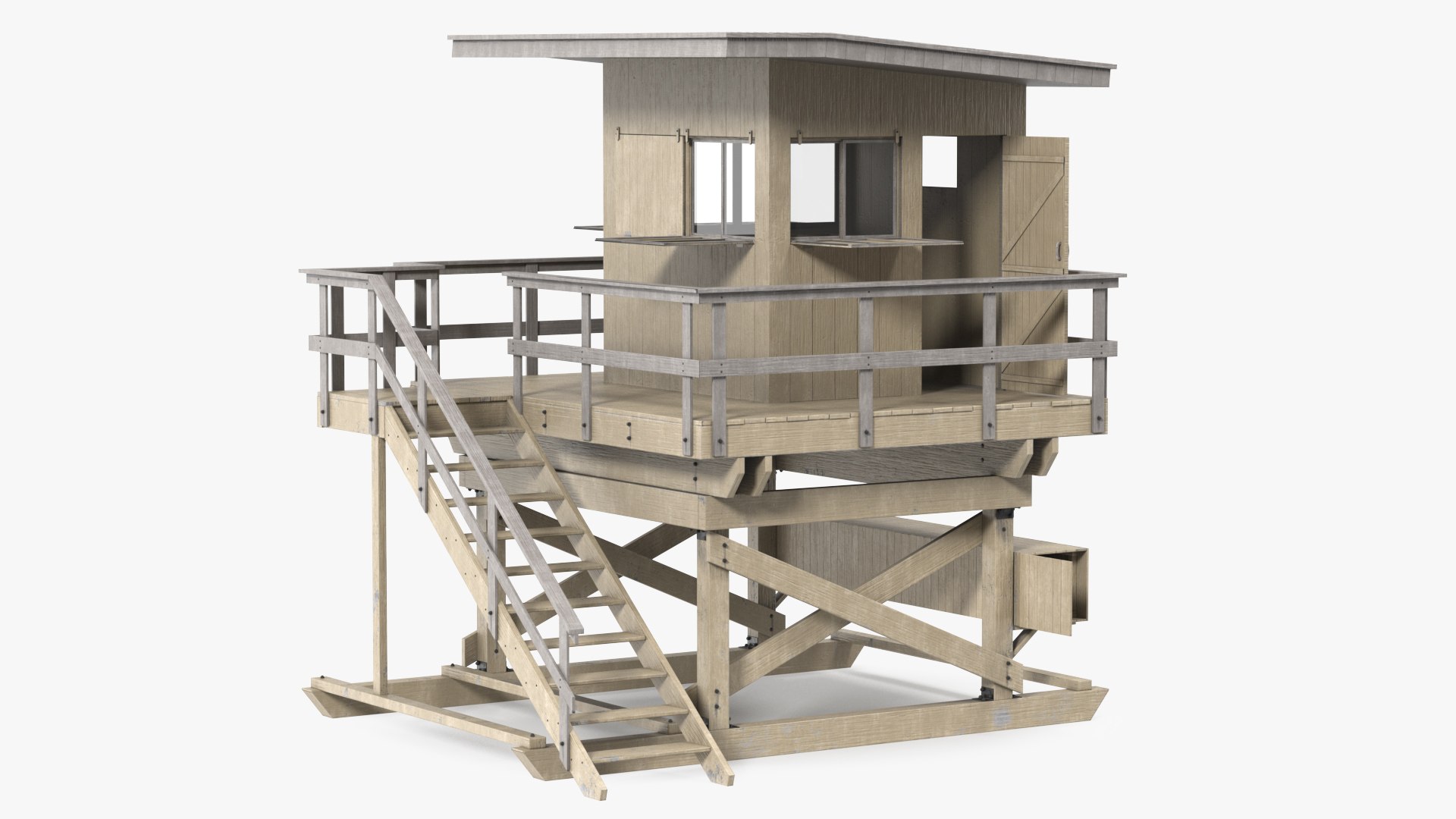 Lifeguard House 3D model preview