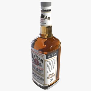 jim beam bottle bourbon 3d max