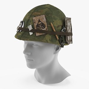 Vietnam War M1 Helmet on Mannequin Head