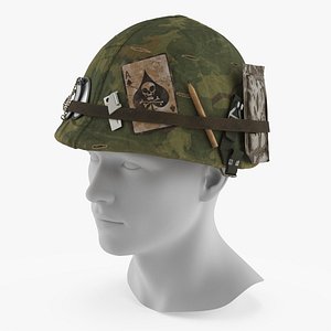 Vietnam War M1 Helmet on Mannequin Head