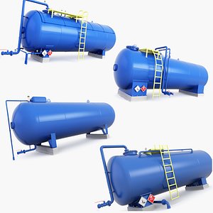 Industrial Fuel Tanks v8 3D model