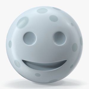 New Moon Face Emoji 3D model