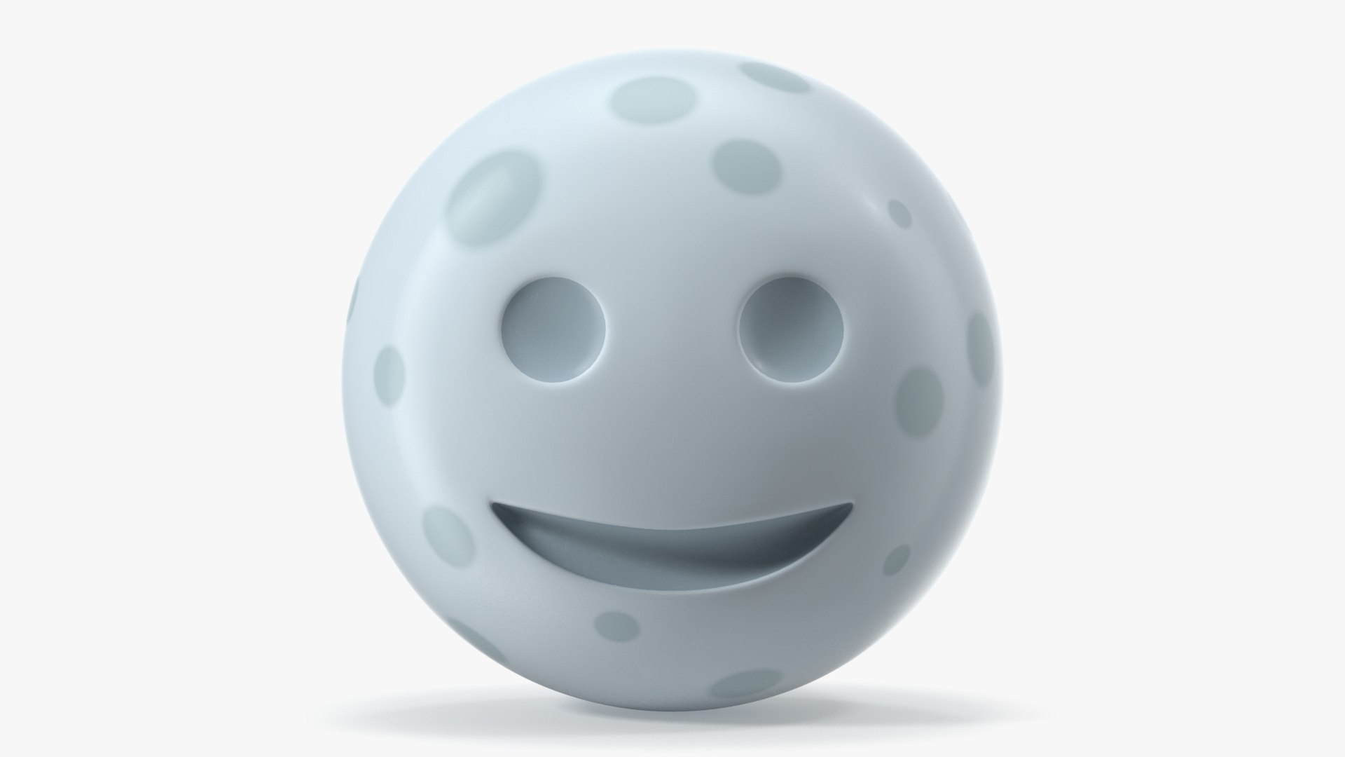New Moon Face Emoji 3D model preview