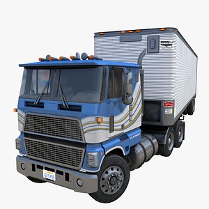 Industrial dry van trailer PBR model