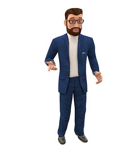 character speaker dictor 3D model