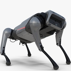 3D CyberDog Gray Rigged for Maya model