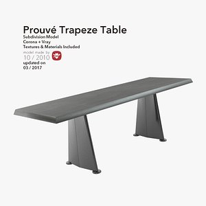 3d model table furniture trapeze