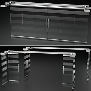 3D Glass Sliding Partition Wall