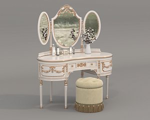 3D Classic European Style Dressing Table 33