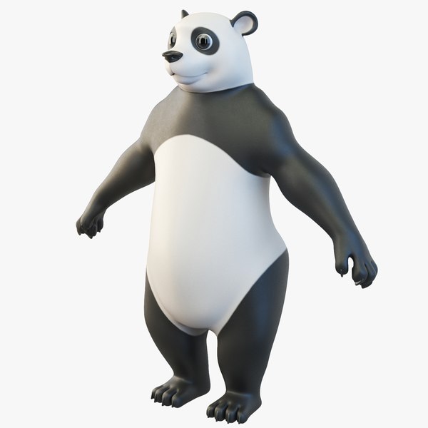 만화 팬더 캐릭터 3D 모델 - TurboSquid 2107145