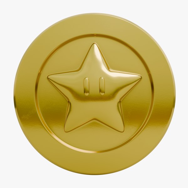 3D model special gold coin star