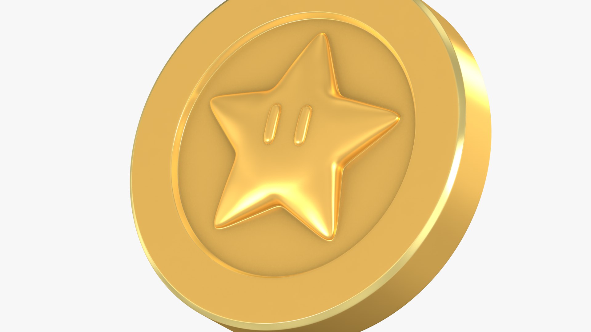 3d Model Special Gold Coin Star Turbosquid 1508740