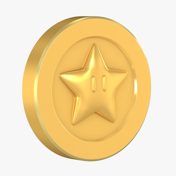 3D model special gold coin star