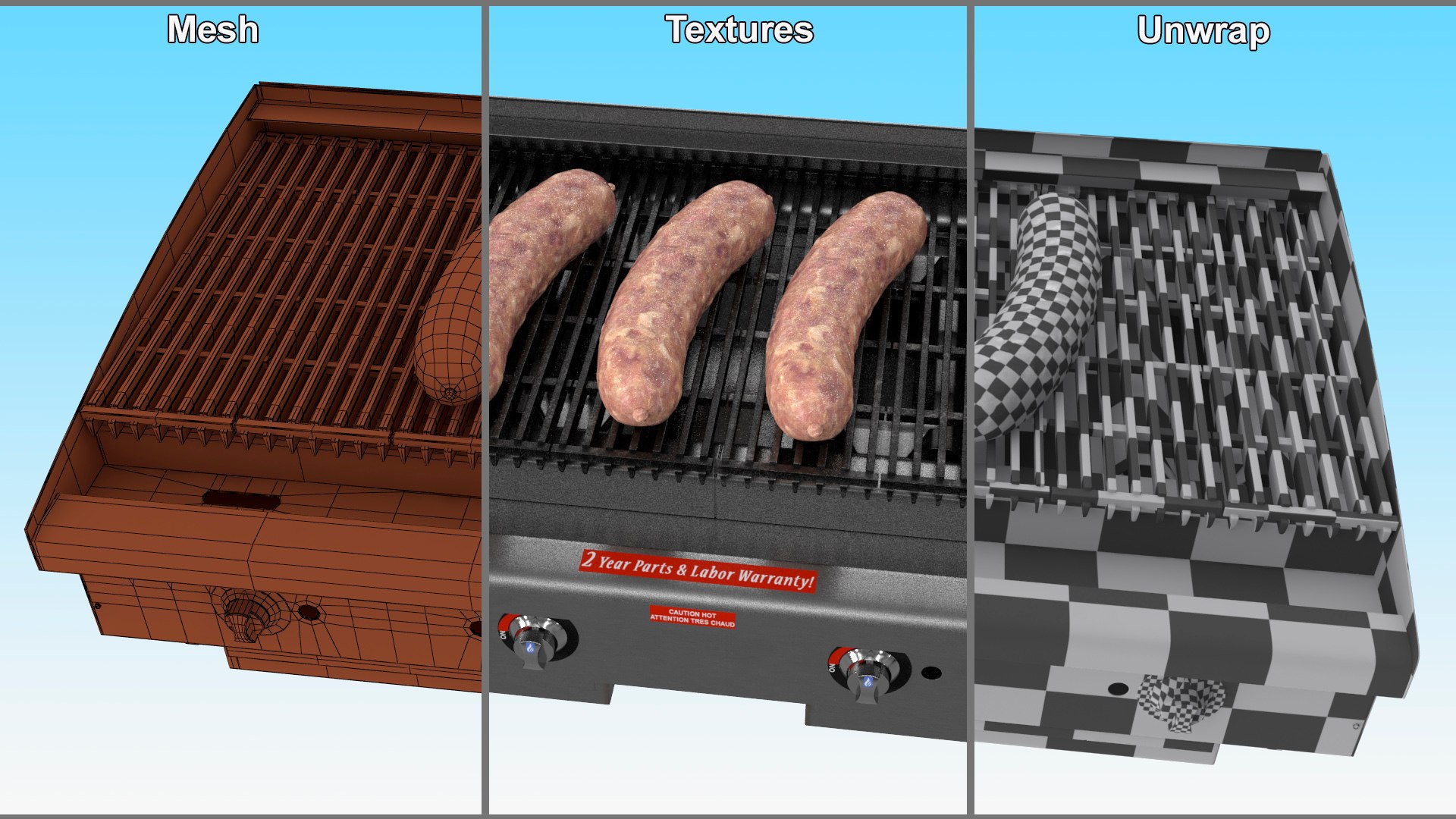 Raw Pork Sausages on Gas Grill Setup 3D model https://p.turbosquid.com/ts-thumb/ur/T7JNSs/fT/raw_pork_sausages_on_gas_grill_setup_009/jpg/1759145678/1920x1080/fit_q87/4853ec990f95cb71e7f25c439e723b1202568d40/raw_pork_sausages_on_gas_grill_setup_009.jpg