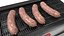 Raw Pork Sausages on Gas Grill Setup